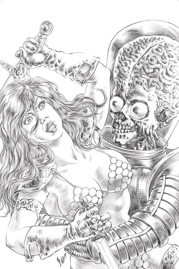 Mars Attacks Red Sonja #1 15 Copy Quah B&W Virgin Foc Incv 1