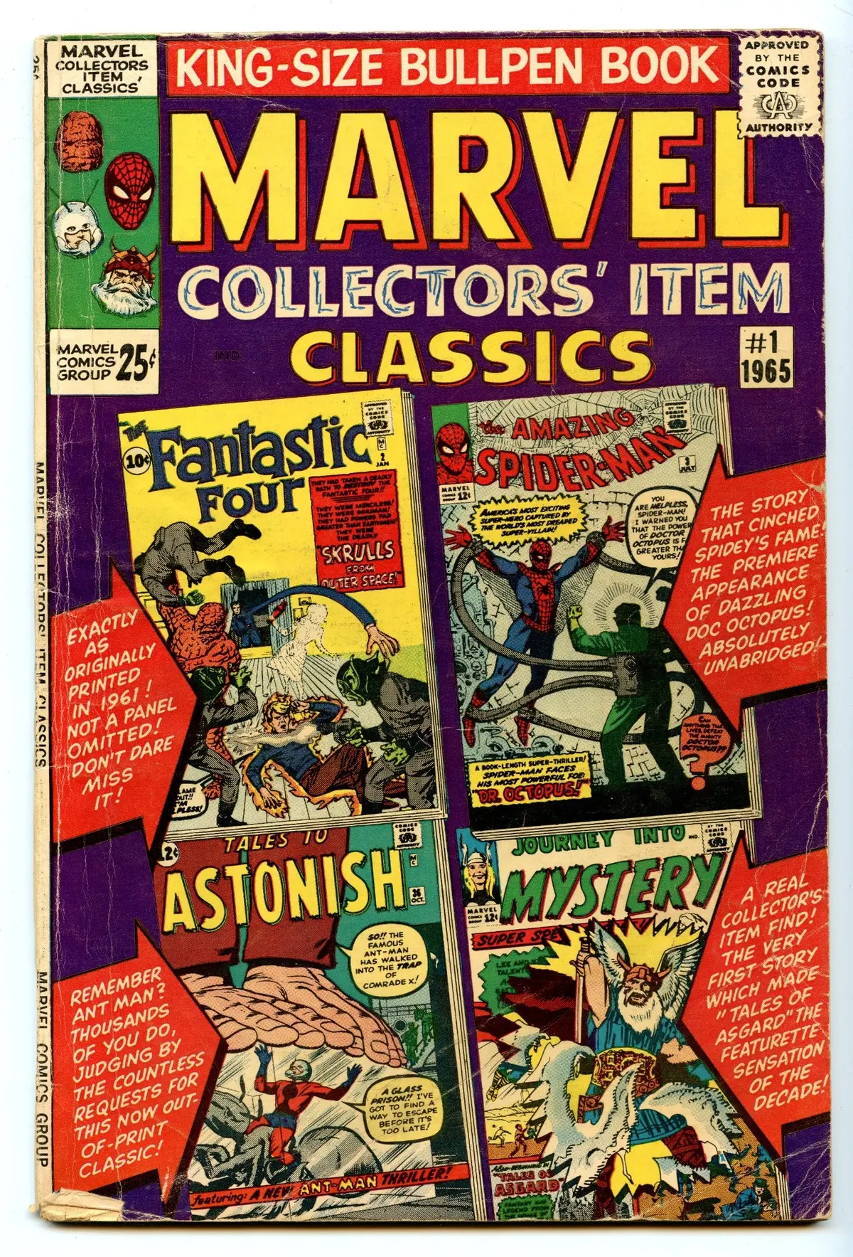 Marvel Collector's Item Classics 1 (1965) Gd/Vg (3.0) 1