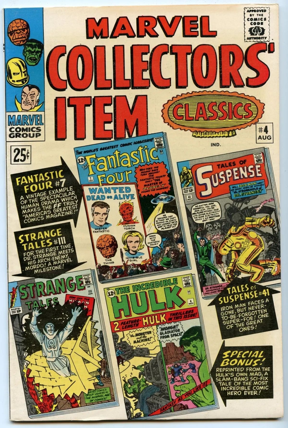Marvel Collector's Item Classics 4 (Aug 1966) Vf (8.0) 1
