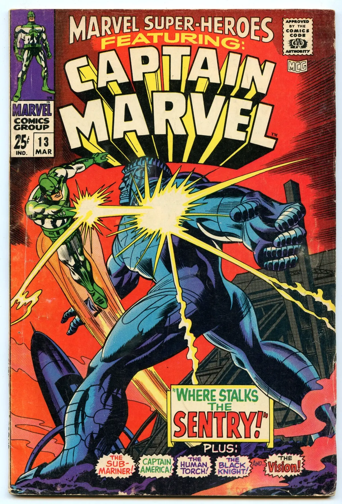 Marvel Super-Heroes 13 (Mar 1968) Vg/Fi (5.0) - 1St Carol Danvers 1