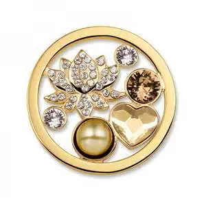 Lotus Champagne Charm With Swarovski Crystal Elements 1