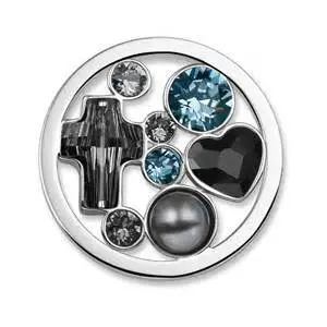 Grey Cross Charm With Swarovski Crystal Elements 1