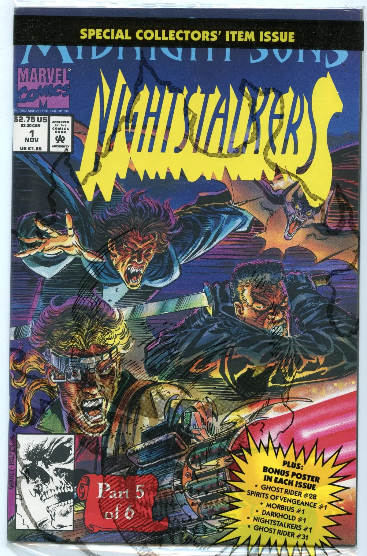 Nightstalkers 1 (Nov 1992) Nm- (9.2) - Bagged 1