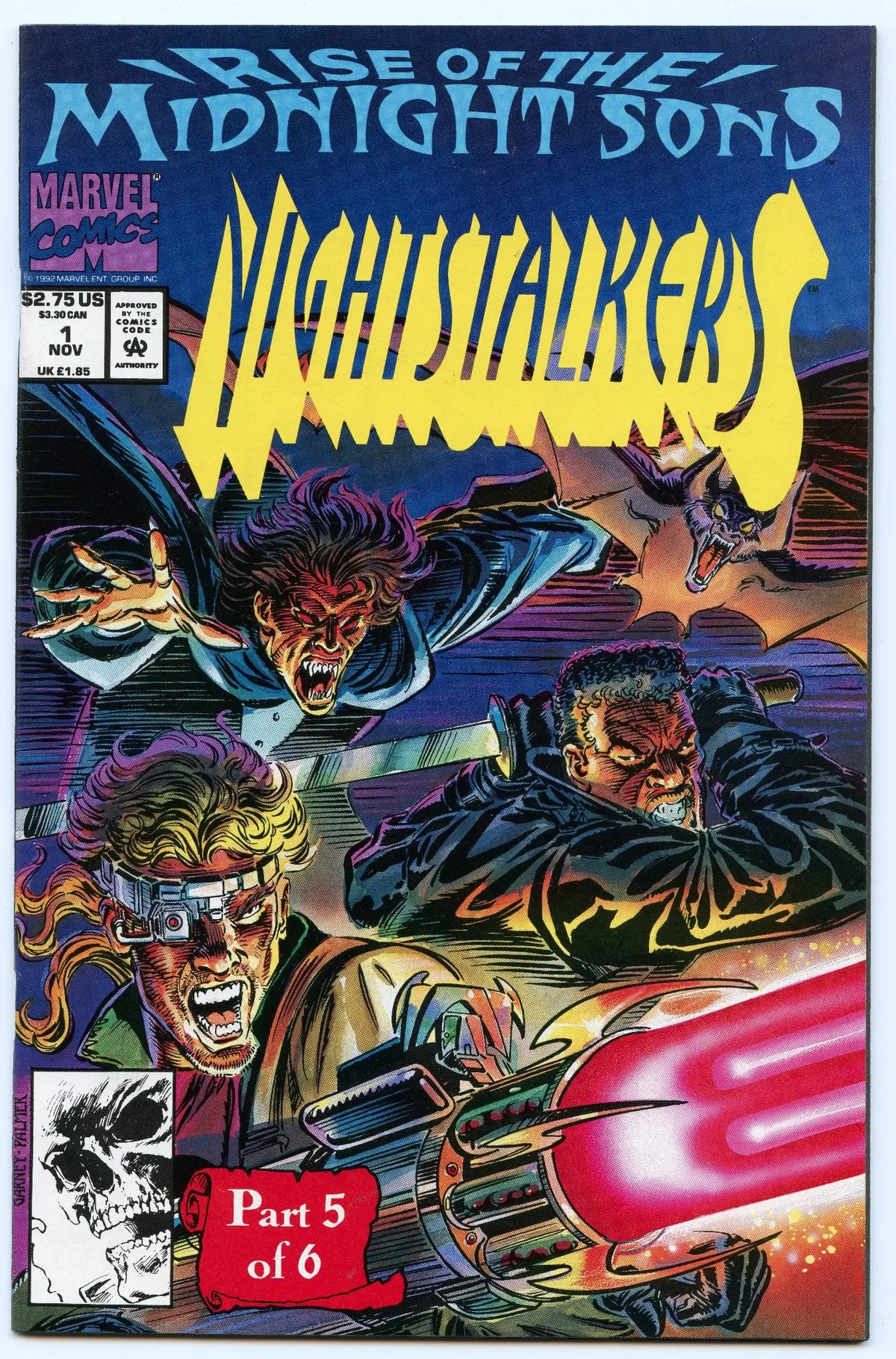 Nightstalkers 1 (No Bag) Nov 1992 Nm- (9.2) 1