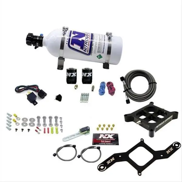 Nitrous Express Billet Aluminum Crossbar Nitrous Plate – Compatible With 4-Barrel Carburetors (63540-05) 1