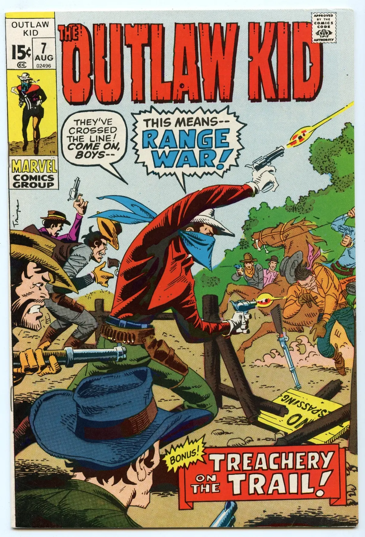Outlaw Kid V2 7 (Aug 1971) Vf+ (8.5) 1