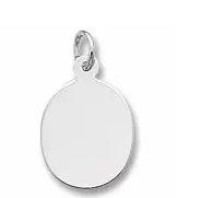 Sterling Silver Oval Disc Charm 1