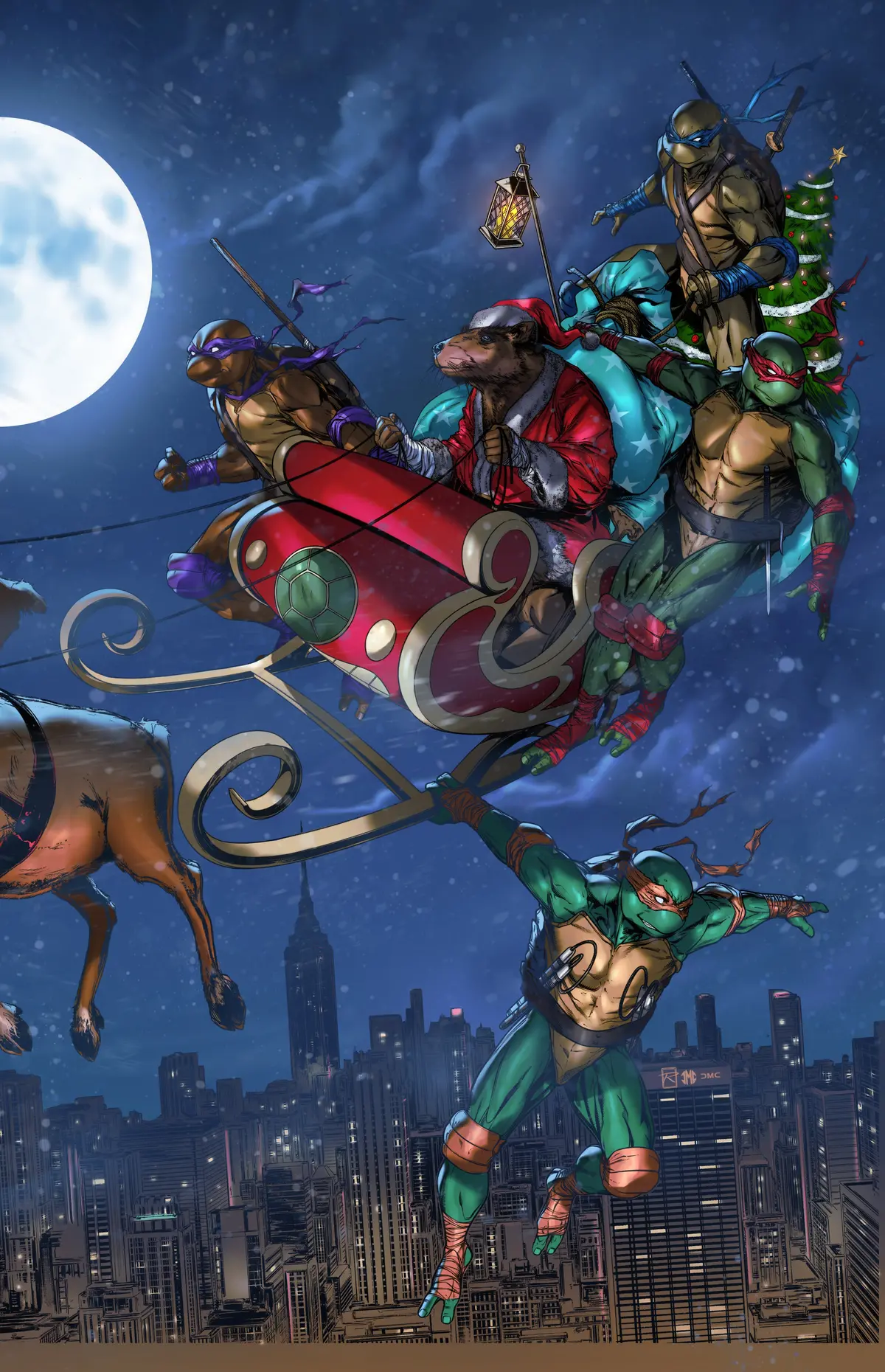 Tmnt Ongoing #124 Xmas Special Wraparound Raymond Gay 1