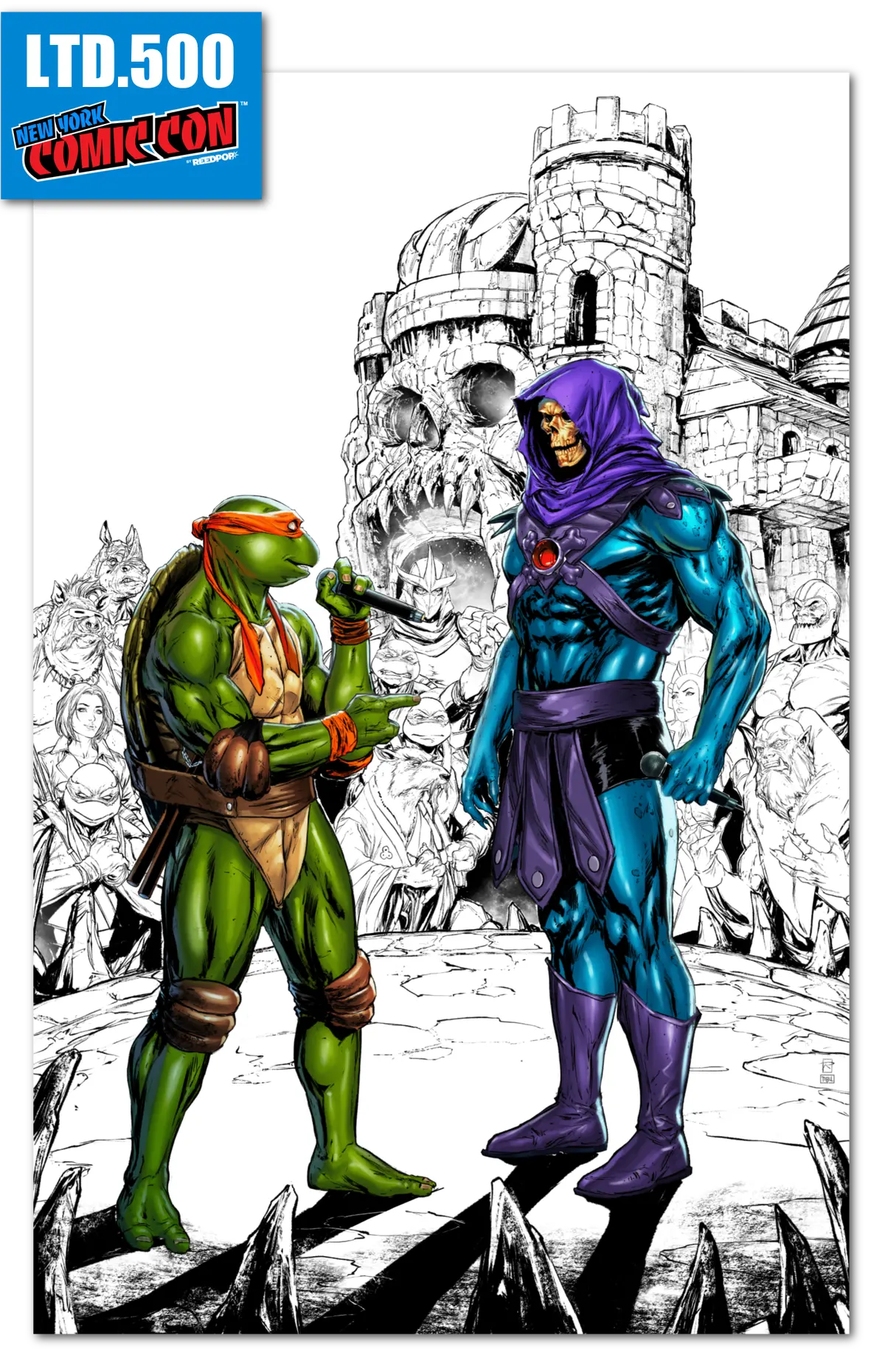 Nycc Exclusive Turtles Of Greyskull #1 Virgin Color Splash Raymond Gay 1