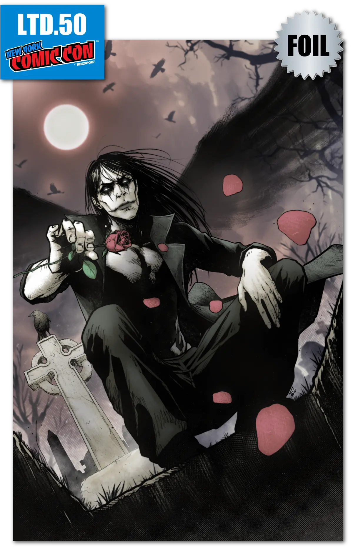Nycc Exclusive The Crow Dead Time #1 Virgin Foil Javan Jordan /50 1
