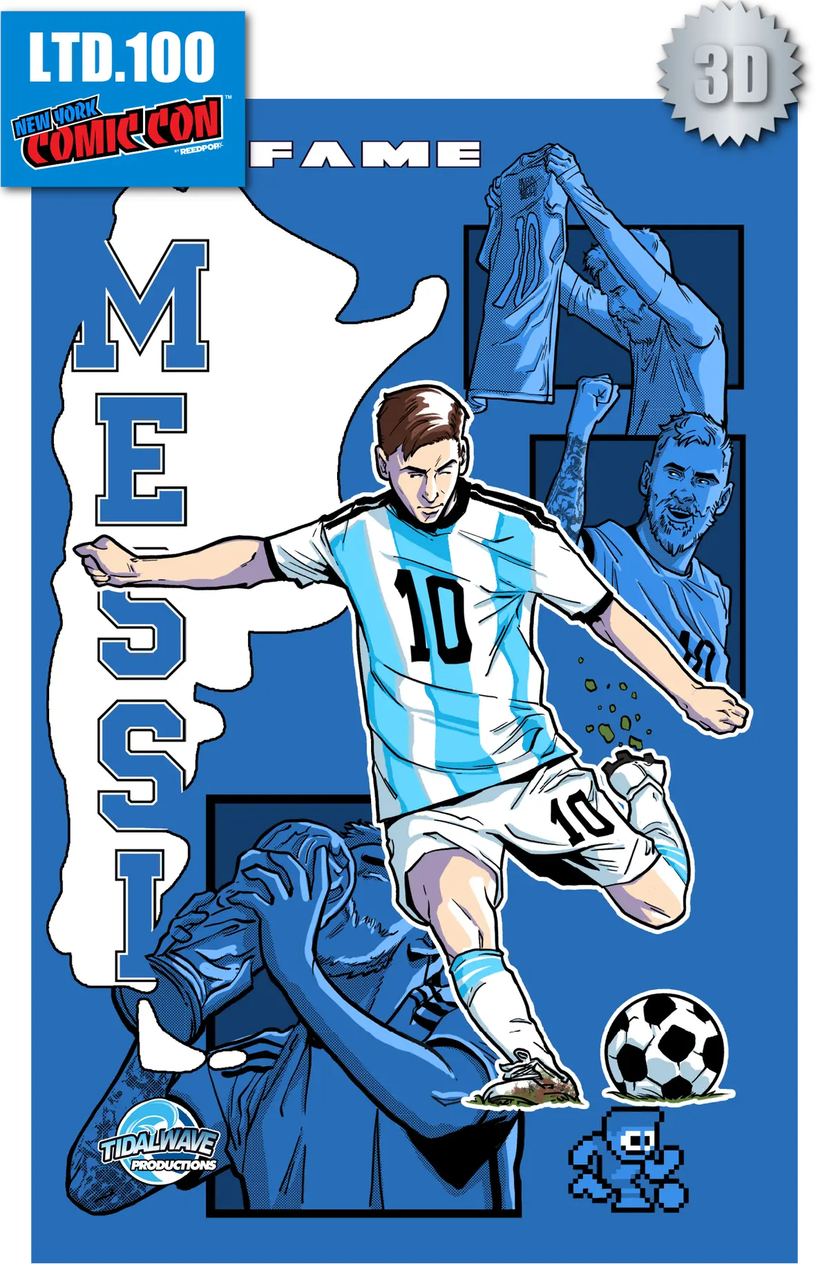 Nycc 2024 Exclusive Fame: Messi Argentina 3D Embossed Trade Dress Matthew Waite /100 1