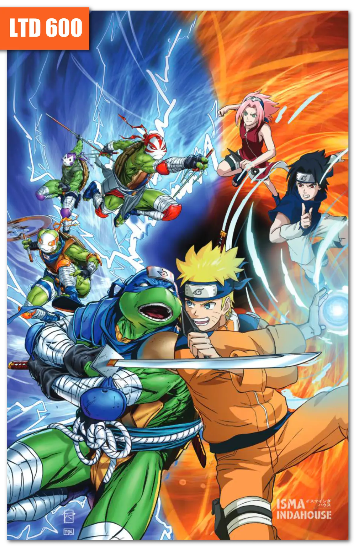 Teenage Mutant Ninja Turtles X Naruto #1 Virgin /600 Raymond Gay & Ismain Dahouse Exclusive 1