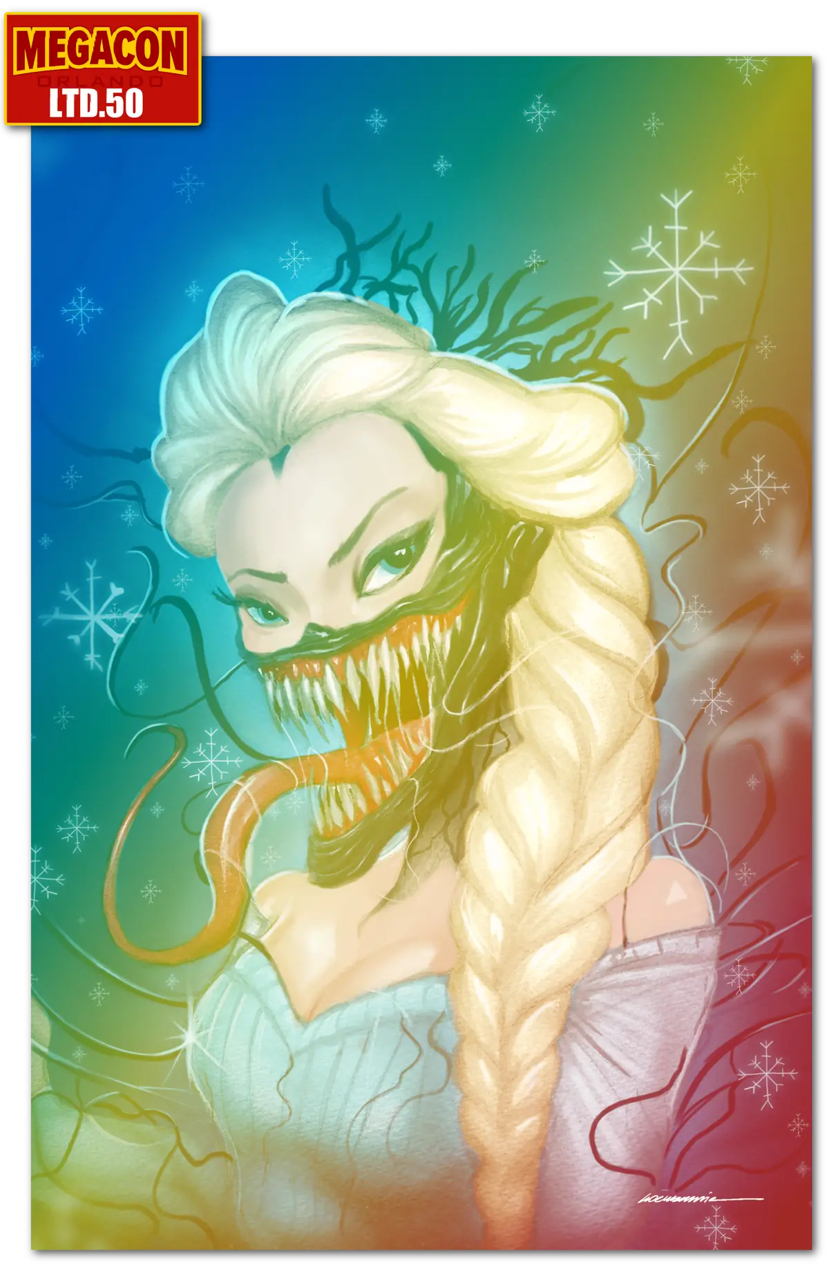 Megacon Exclusive Tribute Walt Disney Elsa Virgin Foil Gorkem Demir 2025 1