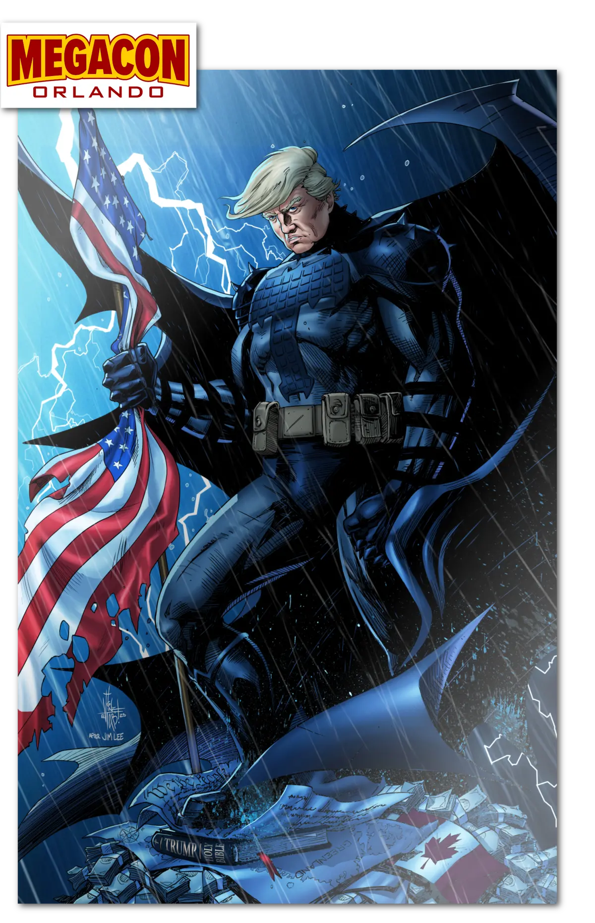 2026 Megacon Exclusive Political Powers "Donald Trump" Cvr C Foil  /75 Tidalwave 1