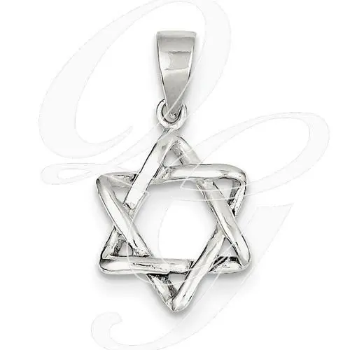 Sterling Silver 3D Star Of David Pendant 1