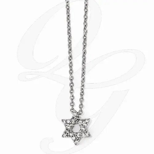 Sterling Silver Cz Star Of Davidpendant 1