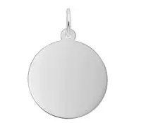 Sterling Silver Disc Classic Charm 1