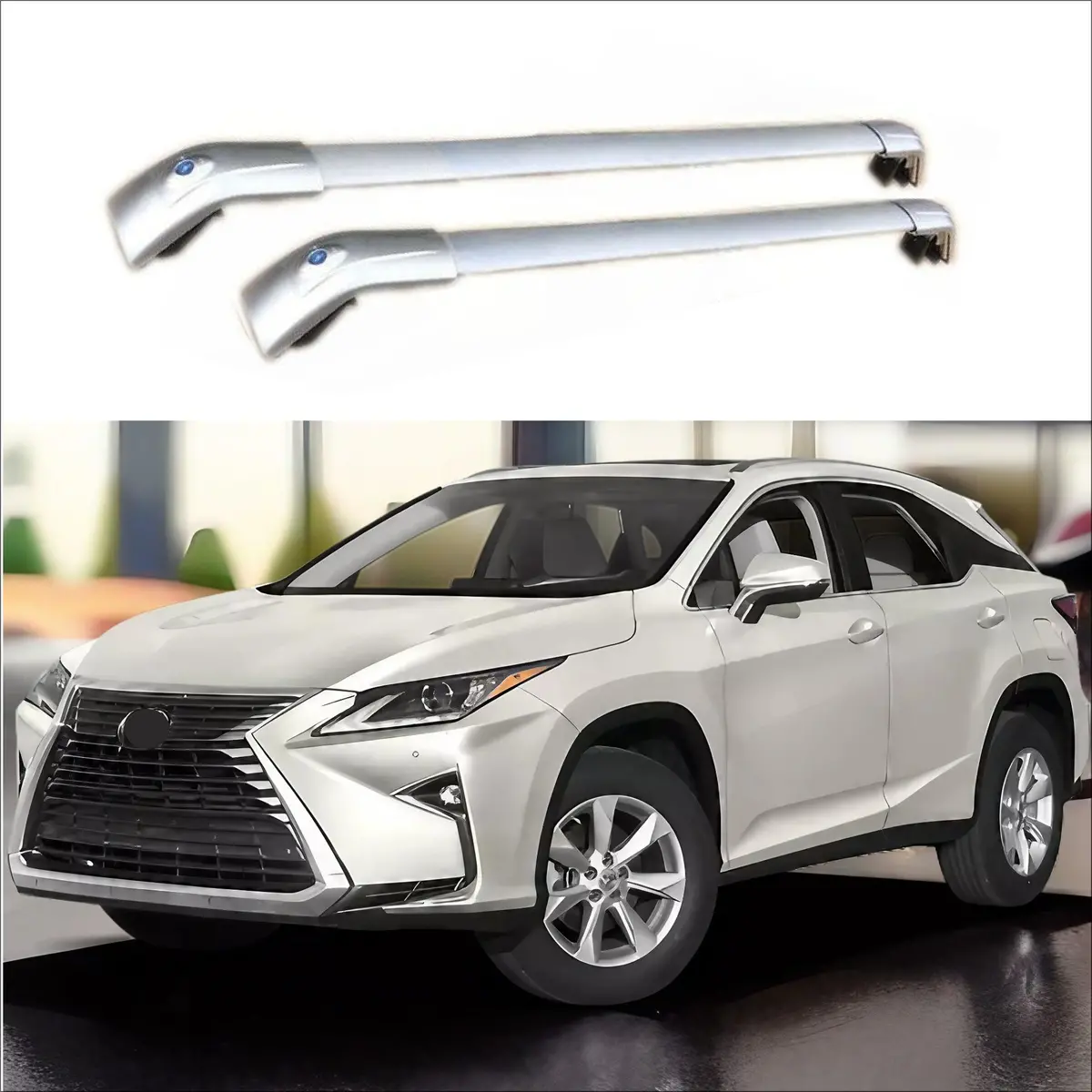 Fit 2016-2022 Lexus Rx 350 450 Sliver Baggage Luggage Tap Roof Rack Cross Bar 1