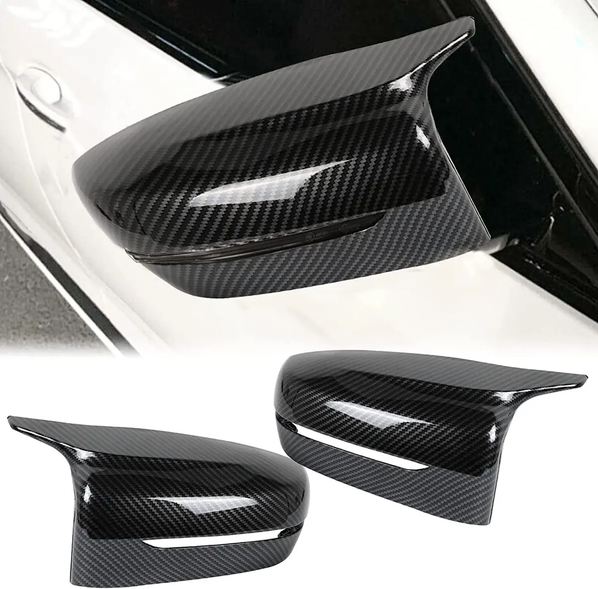 For 17-22 Bmw G30 G20 G22 G11 G12 M Style Carbon Print Side Mirror Cover Caps 1