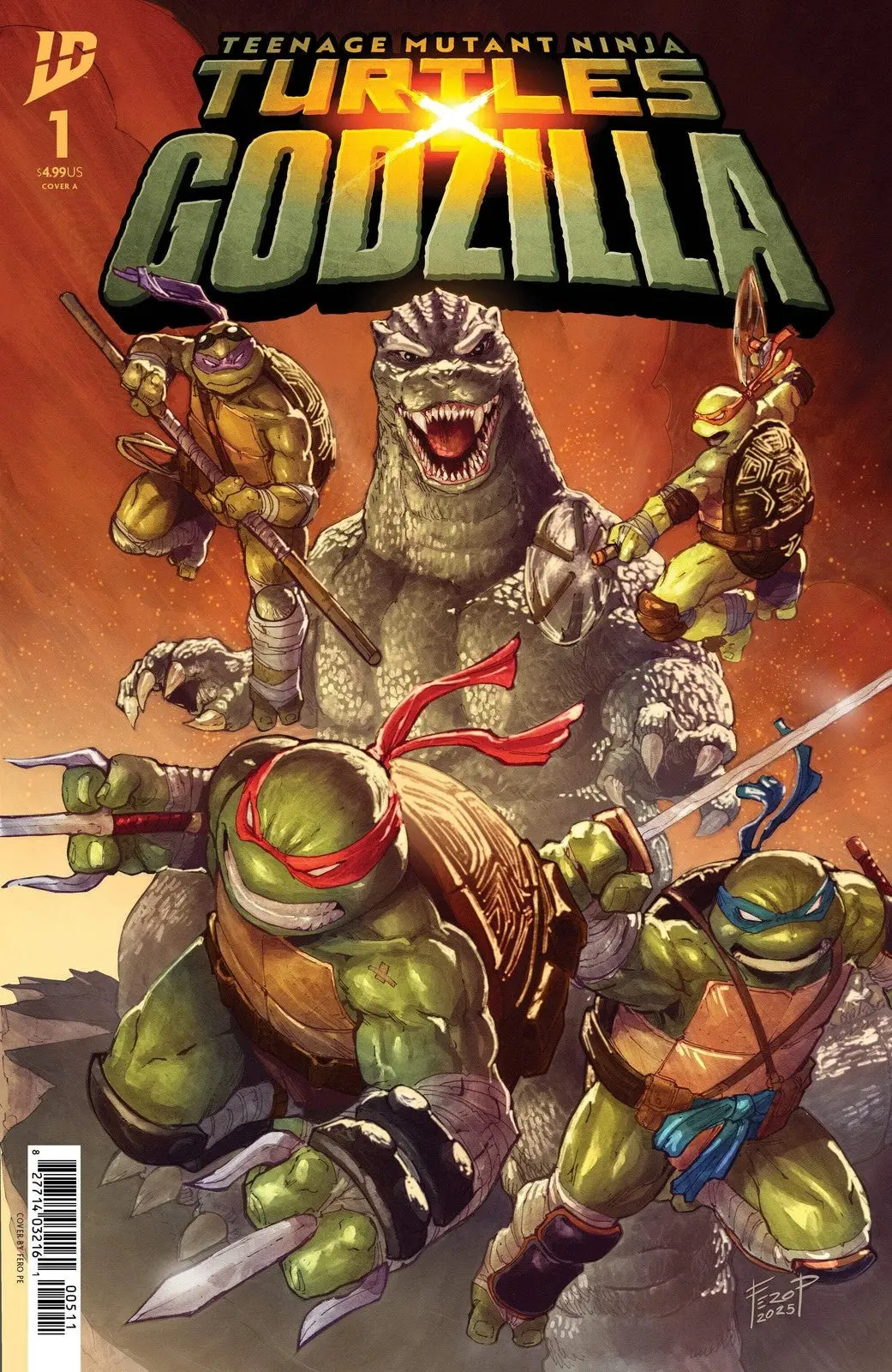 Teenage Mutant Ninja Turtles X Godzilla #1 Cover A (Pe) 1