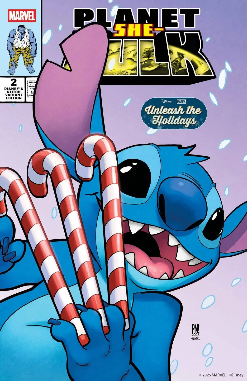 Planet She-Hulk #2 Paco Medina Disney Stitch Unleash The Holidays Variant 1