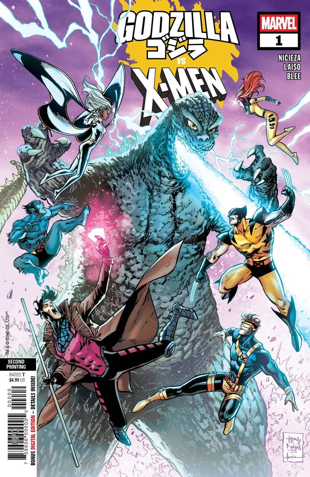 Godzilla Vs X-Men #1 2Nd Ptg Tony Daniel Var 1