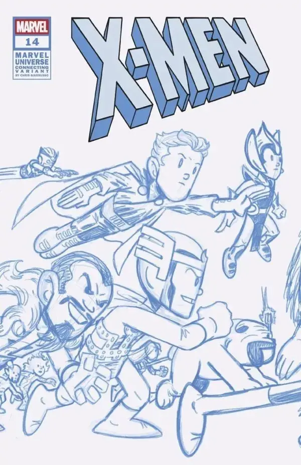 X-Men #15 50 Copy Incv Connect Blue Line Sketch Var O 1
