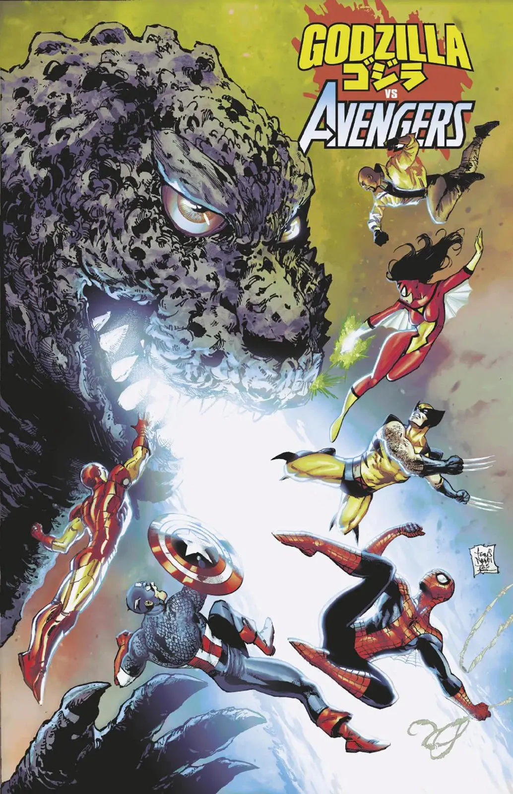 Godzilla Vs Avengers #1 25 Copy Incv Tony Daniel Var 1