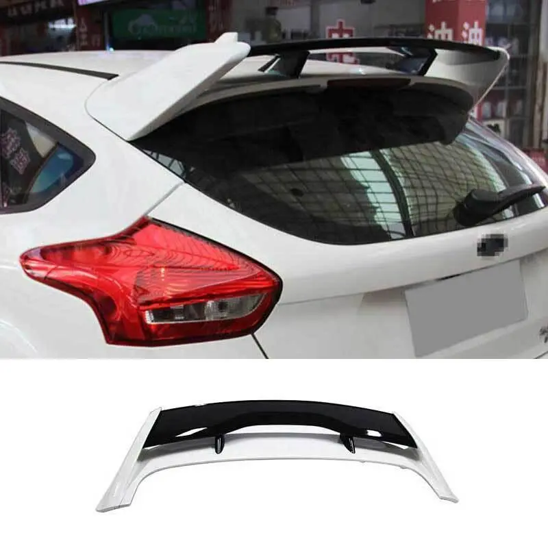 For 2012-2018 Ford Focus Hatchback Rs Style Primer Black Rear Roof Wing Spoiler 1