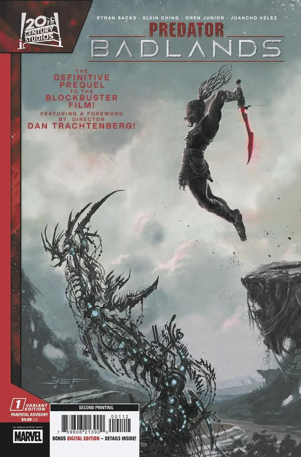 Predator Badlands #1 Juan Ferreyra 2Nd Printing Variant (Damaged) 1