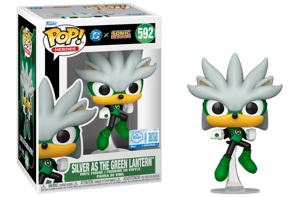 Funko Pop! Justice League X Sonic The Hedgehog - Silver As The Green Lantern (March 2026) 1
