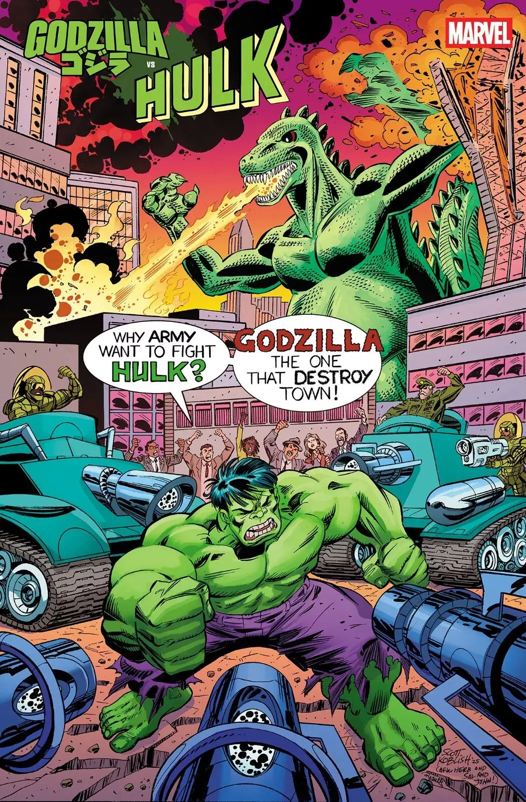 Godzilla Vs Hulk #1 Scott Koblish Classic Var 1
