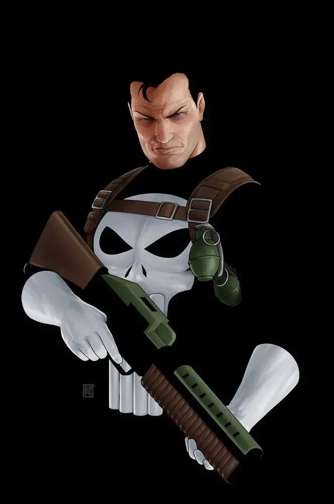 Punisher #1 John Tyler Christopher Negative Space Virgin Variant 1