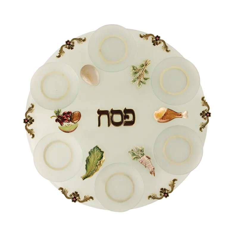 Glass Seder Plate By Quest 1