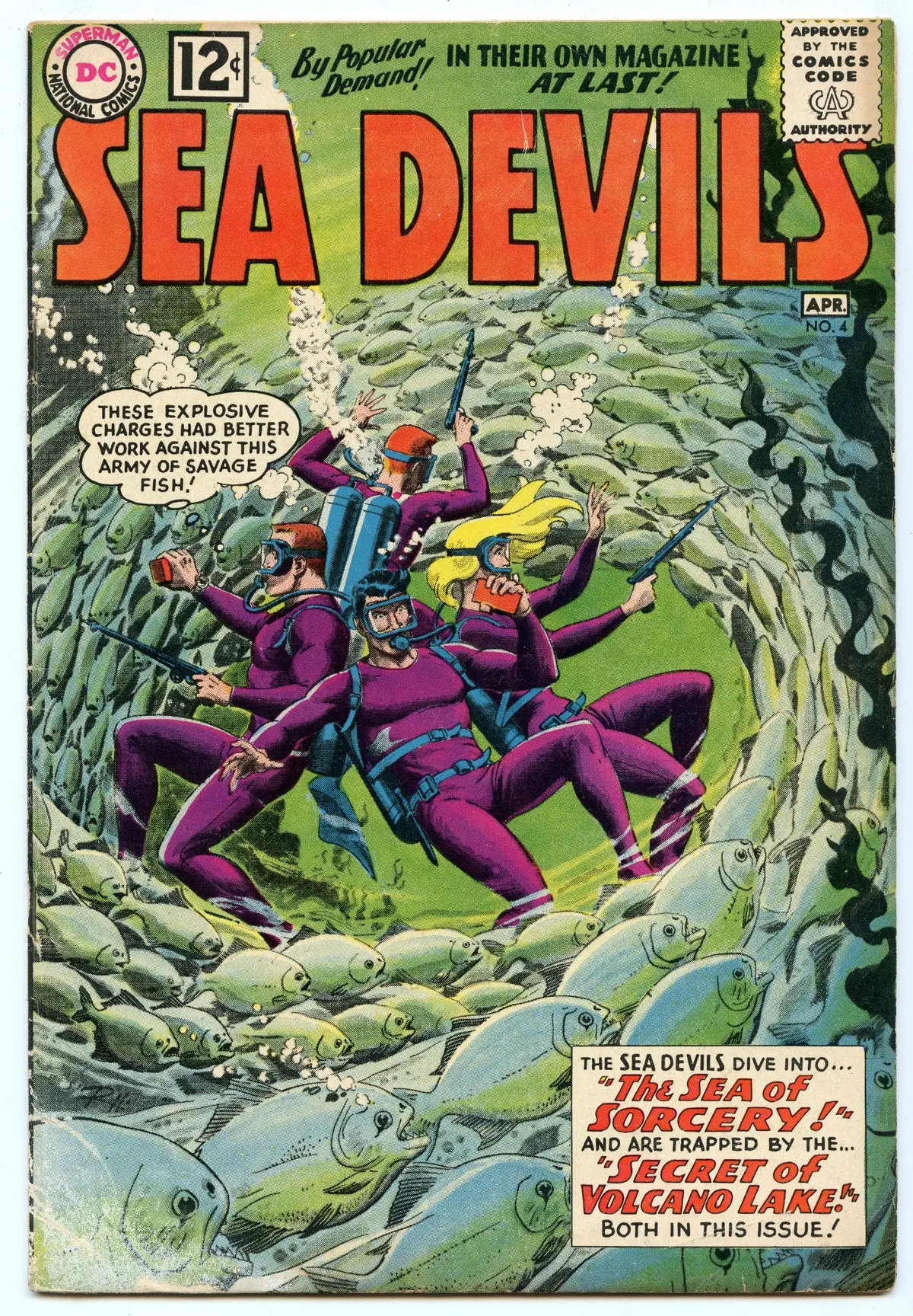 Sea Devils 4 (Apr 1962) Vg- (3.5) 1