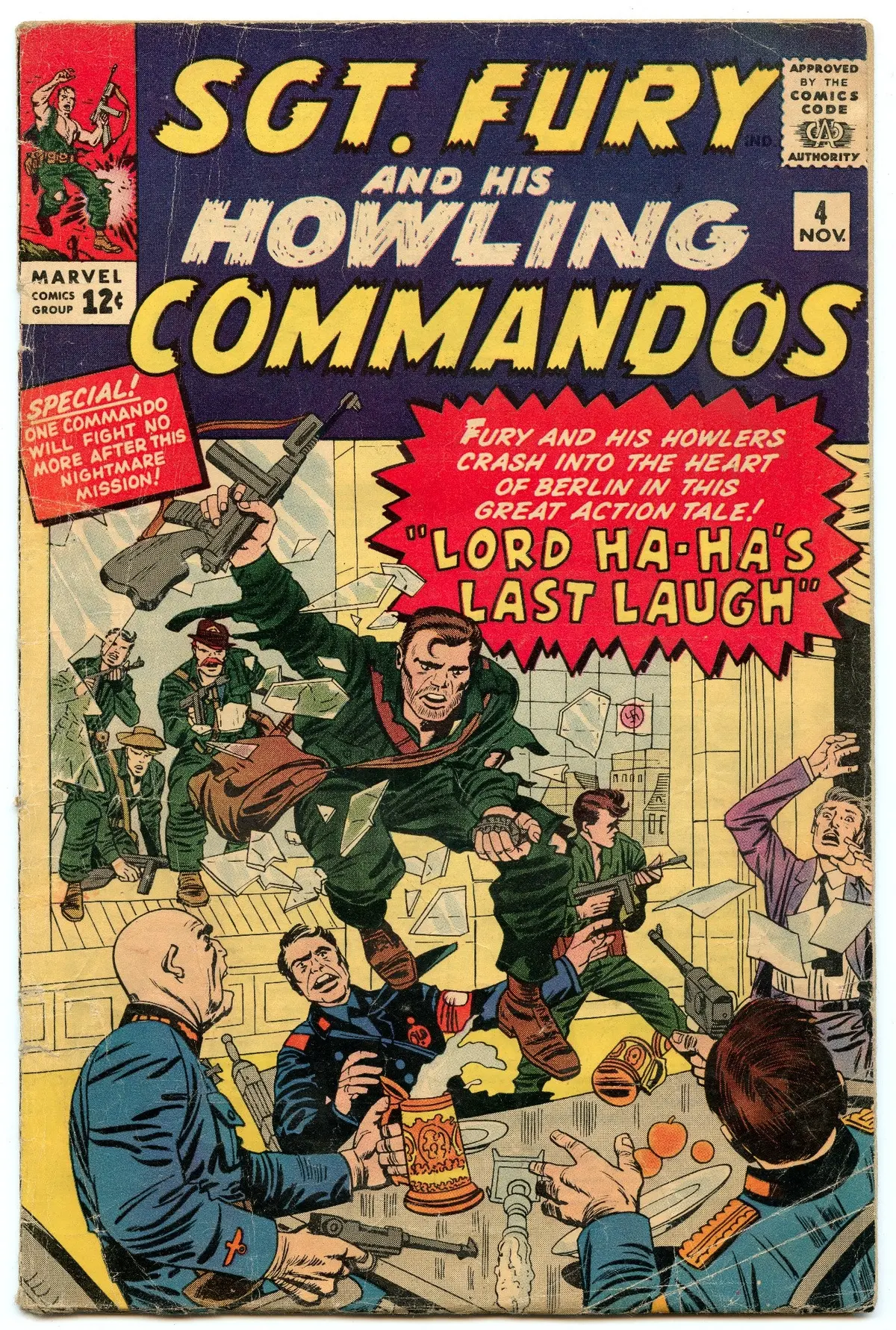Sgt. Fury 4 (Nov 1963) Gd+ (2.5) 1