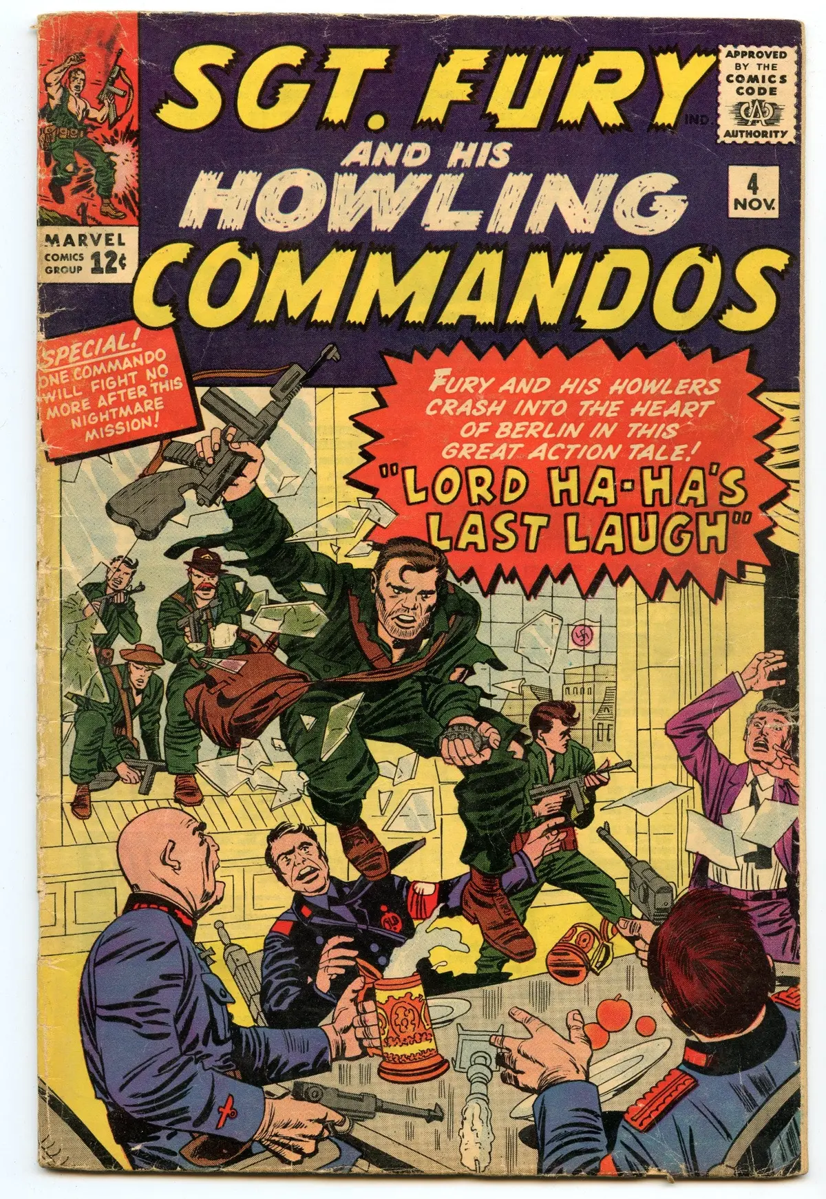 Sgt. Fury 4 (Nov 1963) Vg- (3.5) 1