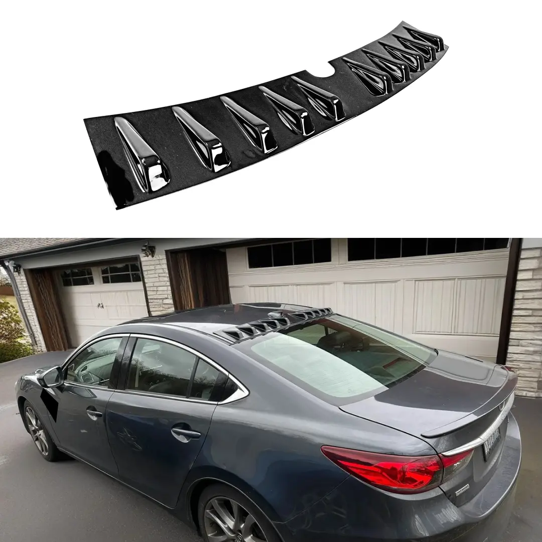 Fits Mazda 6 2014-2017 Shark Fin Rear Roof Spoiler Wing Vortex Generator Gloss Black 1
