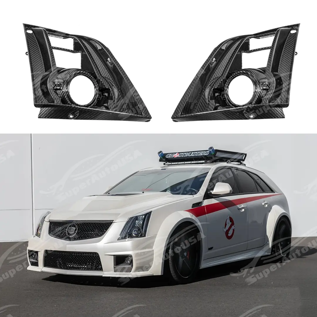 Fits 2009-2015 Cadillac Cts-V Headlights Internal Frame Cover Front Bumper Lamb Protecter 1