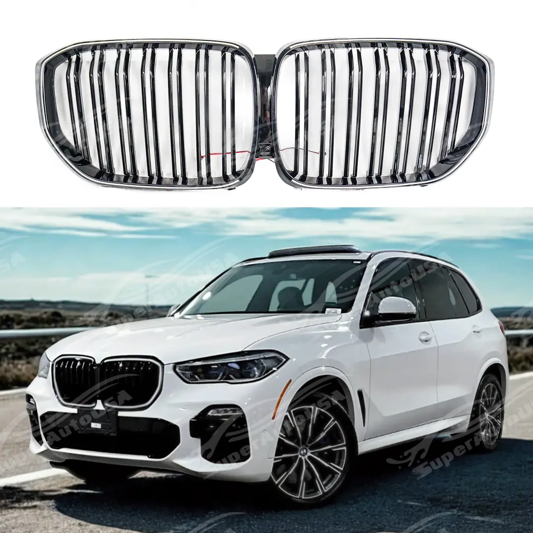 For 2019-2022 Bmw X5 G05 Gloss Black Led Xm Style Glowing Illuminated Grill 1
