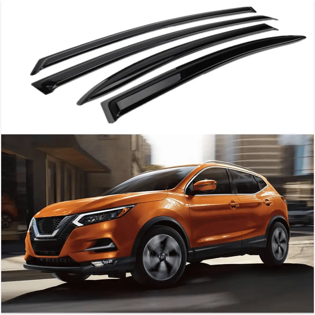 Fit 2016-2024 Nissan Kicks Out-Channel Vent Window Visors Rain Sun Wind Guards Shade Deflectors 1