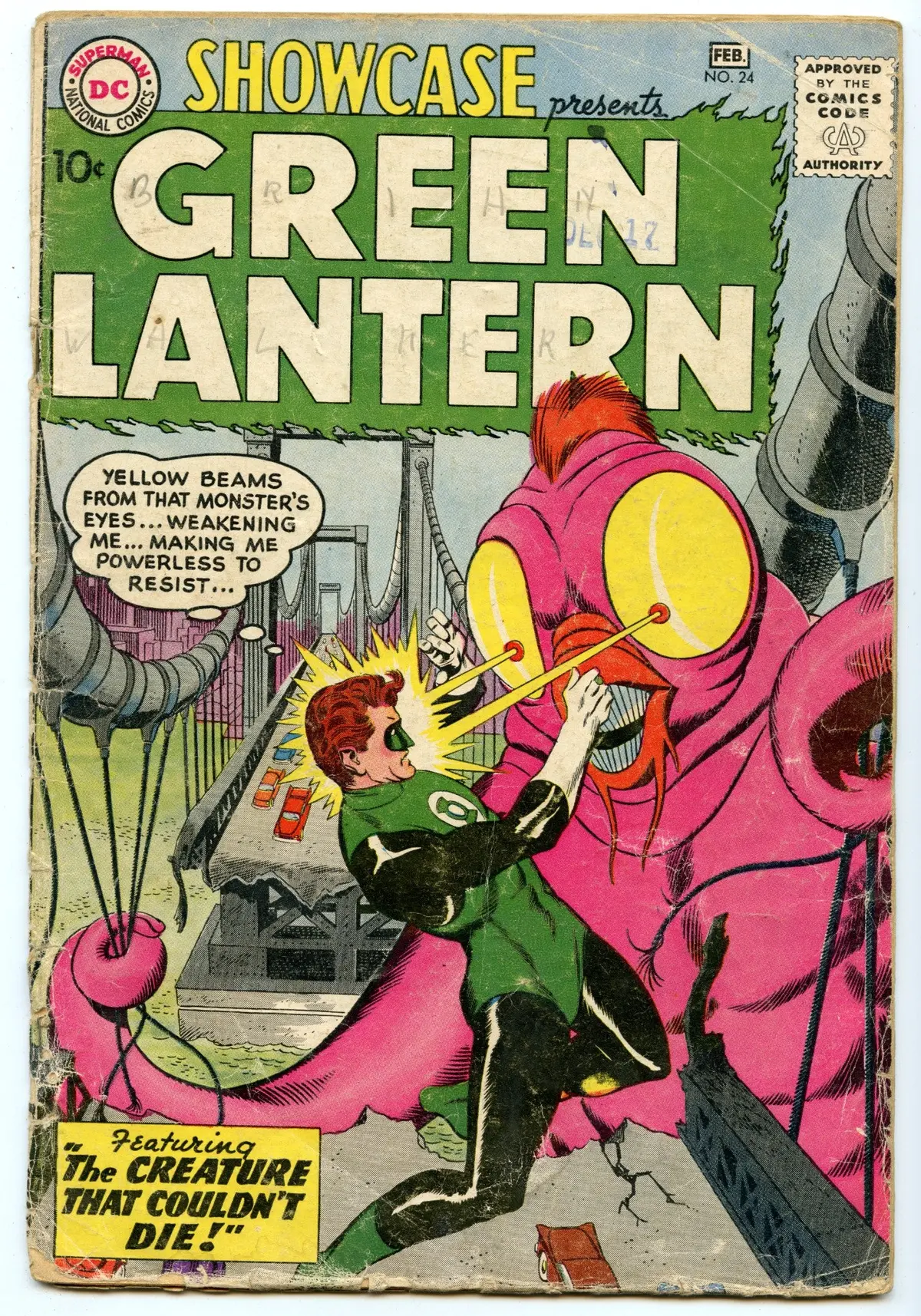 Showcase 24 (Feb 1960) Gd- (1.8) - 3Rd Green Lantern (Hal Jordan) Appearance 1