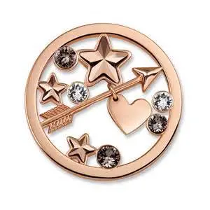 Siempre Peach Charm With Swarovski Crystal Elements 1