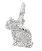 Sterling Silver Sitting Cat Charm 1