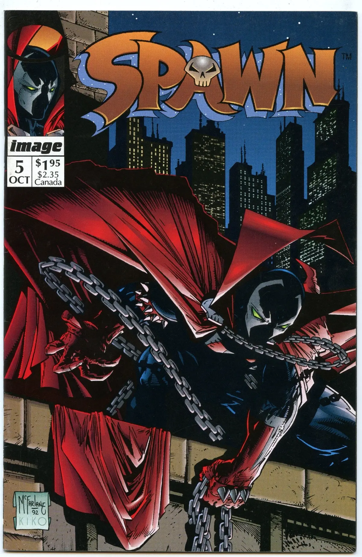 Spawn 5 (Oct 1992) Nm- (9.2) - Minor App. Cerebus The Aardvark 1