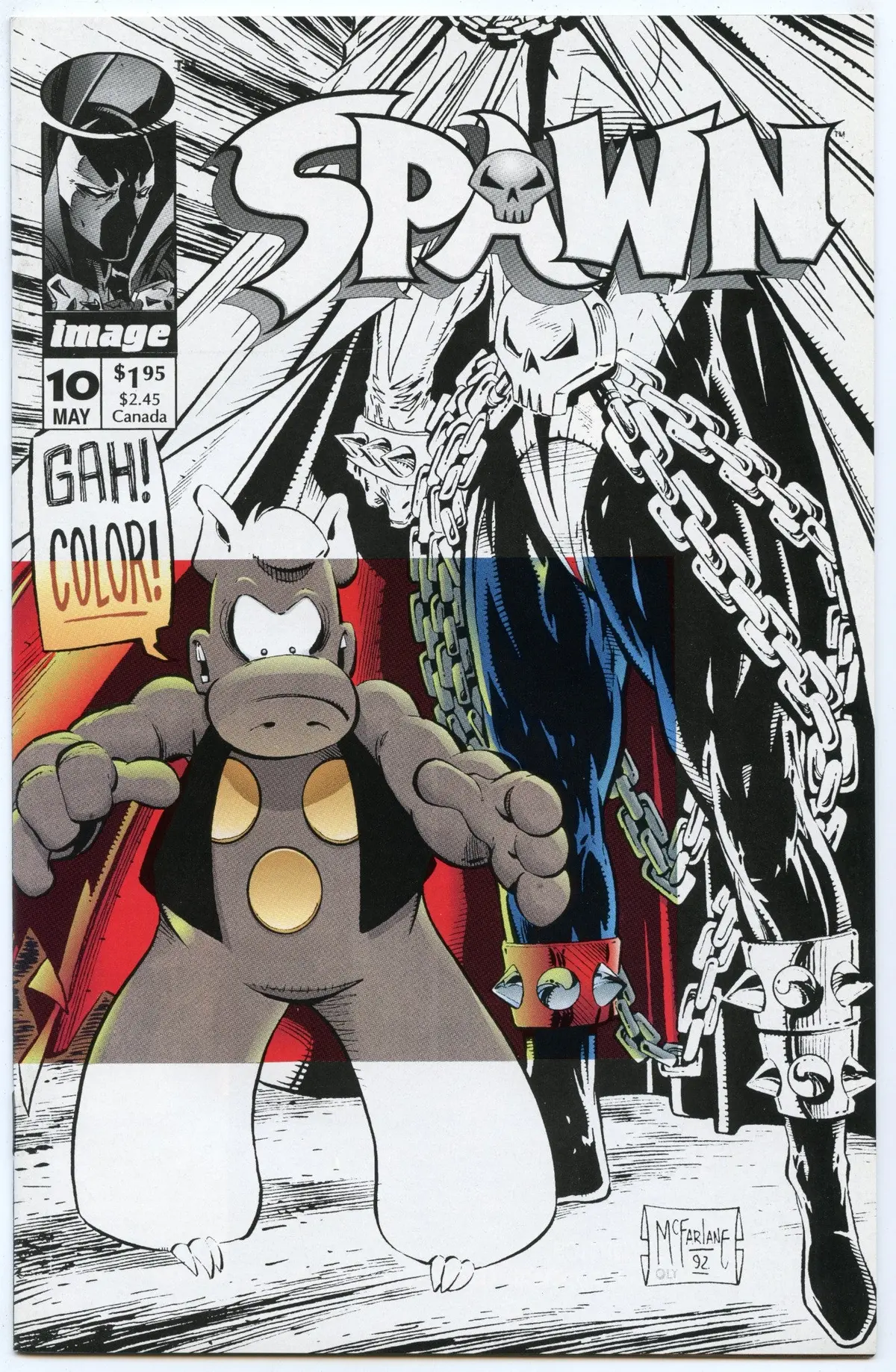 Spawn 10 (May 1993) Nm- (9.2) - Cerebus The Aardvark Appears 1