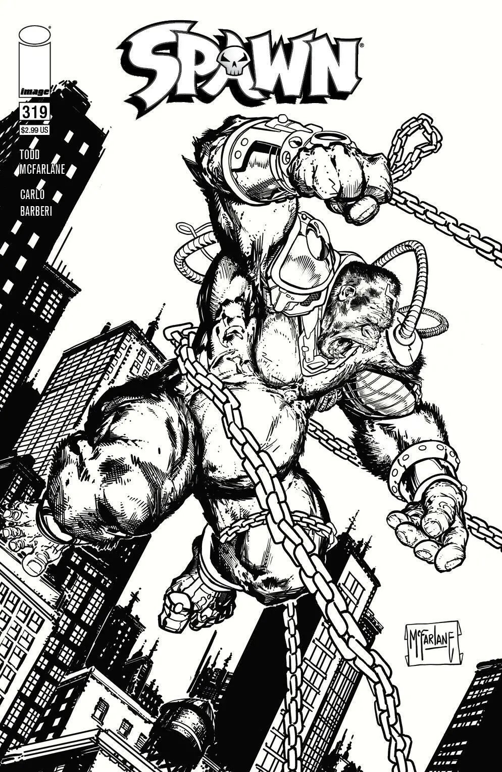 Spawn #319 Mcfarlane B&W Variant 1