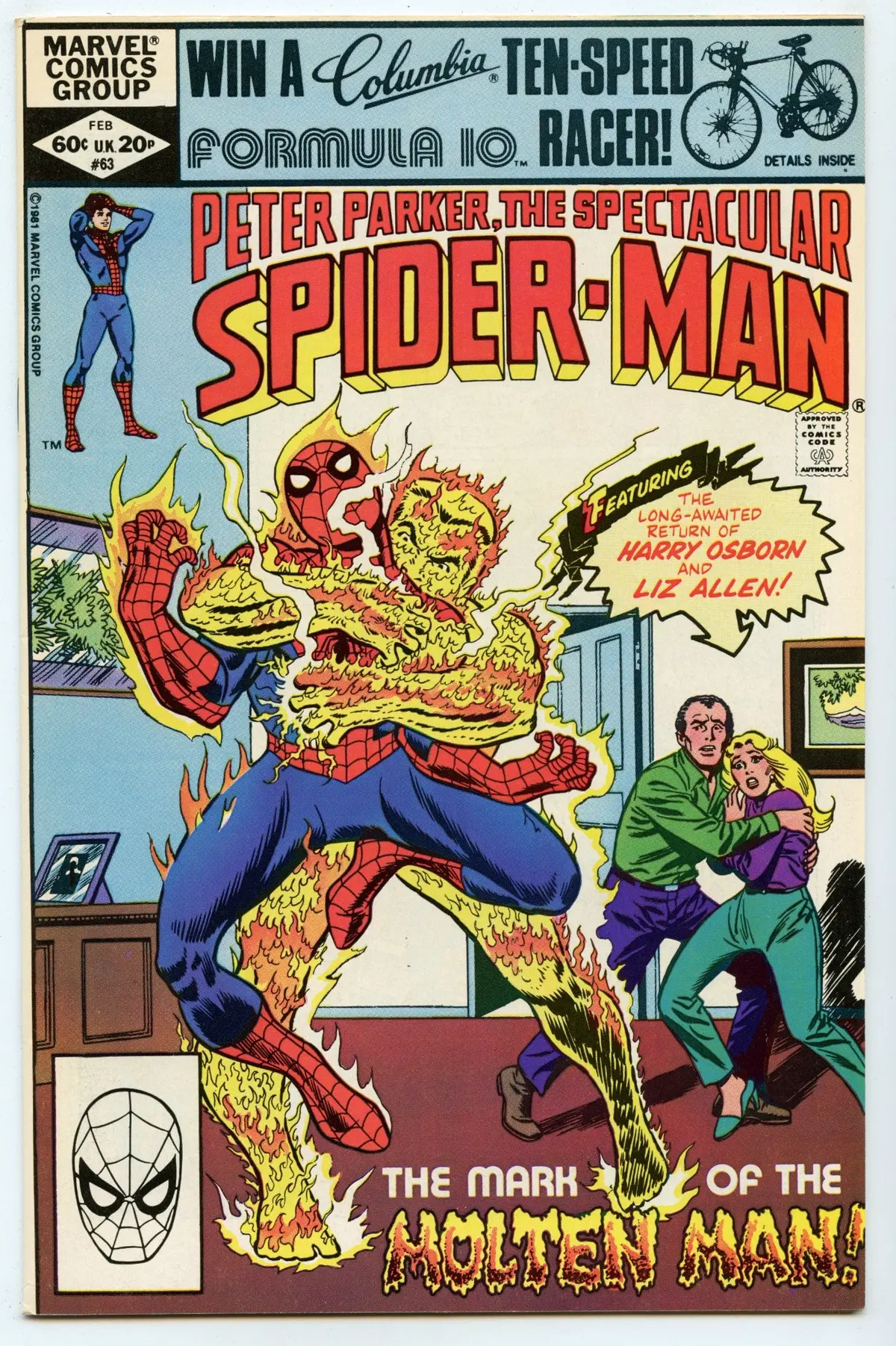 Spectacular Spider-Man 63 (Feb 1982) Vf/Nm (9.0) 1