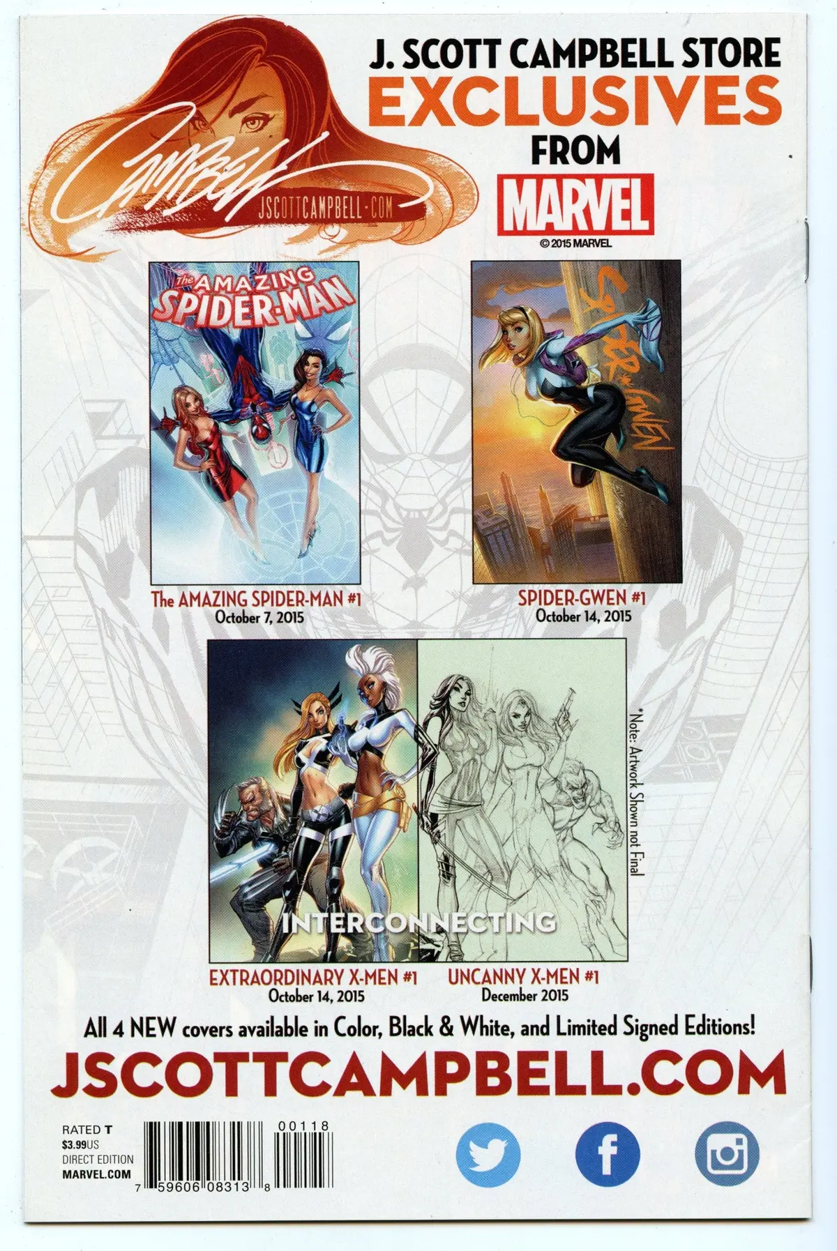 Spider-Gwen 1 (Apr 2015) Nm- (9.2) - Eddie Campbell Exclusive 2