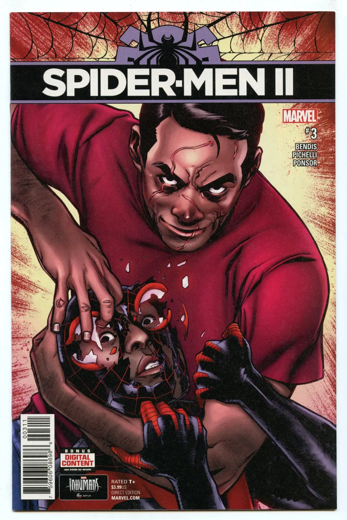Spider-Men Ii 3 (Nov 2017) - Nm- (9.2) - 1St Cover App. Evil Miles Morales 1
